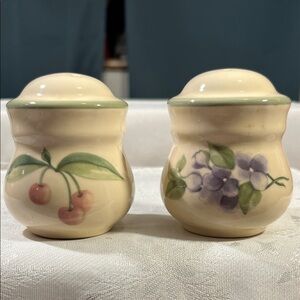 Floral Ceramic Salt and Pepper Shakers